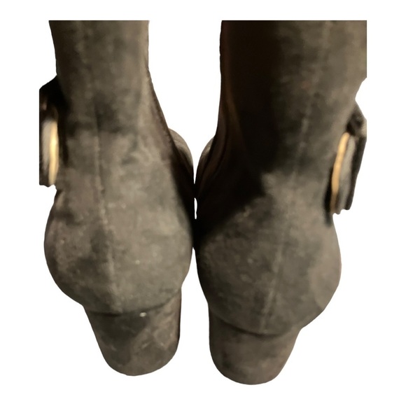 While Mountain Calisi Grey 2.5” Block Heeled Ankle Booties Fabric Upper 7 - Picture 3 of 7